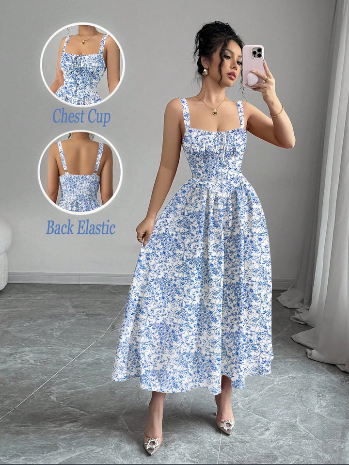 SHEIN maxi ruha, kék