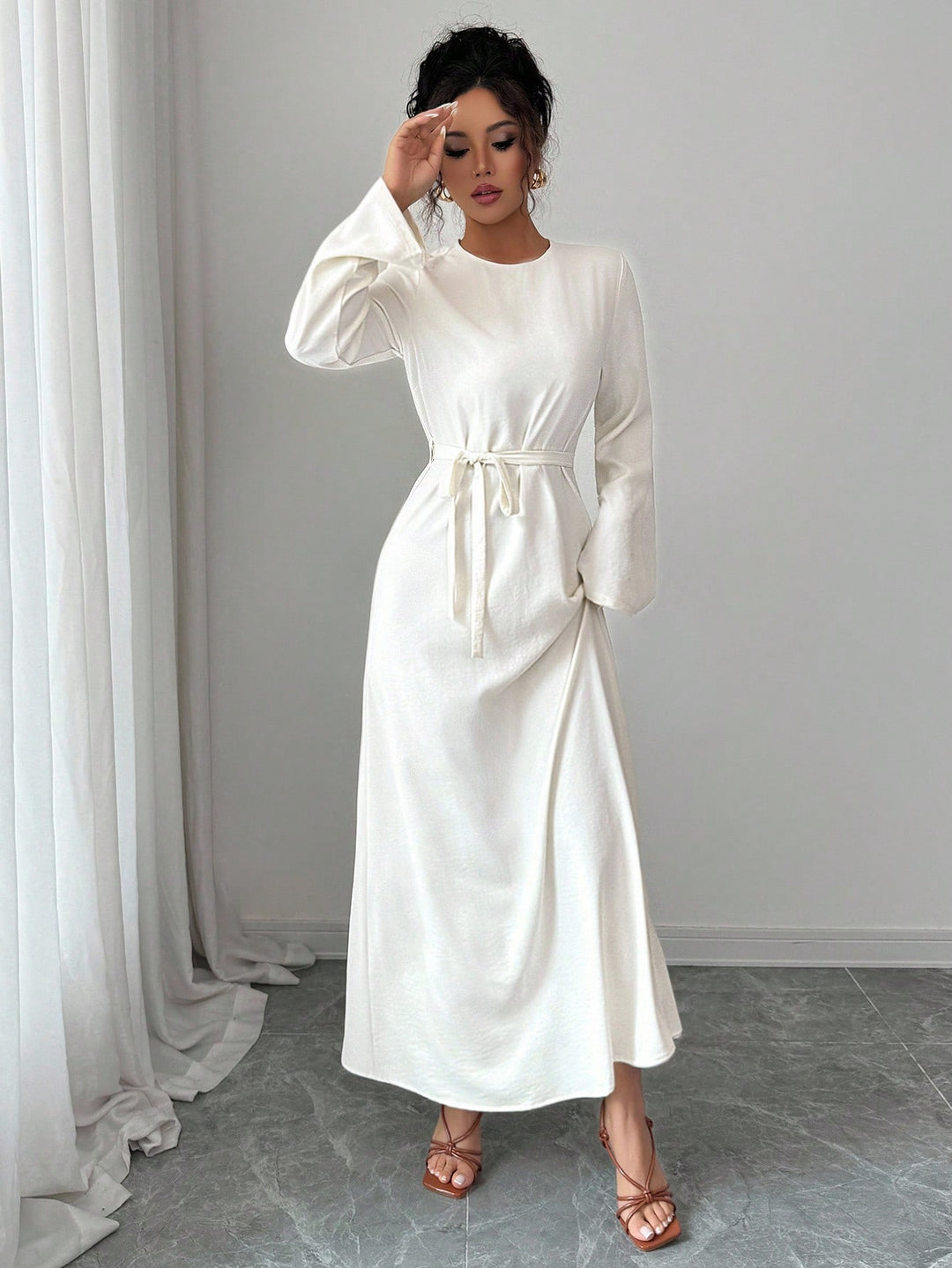 Rochie maxi SHEIN, bej