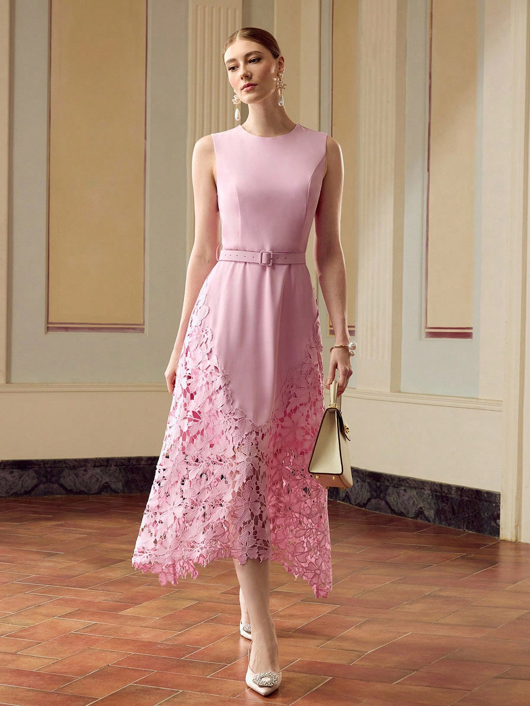 Rochie midi SHEIN, roz
