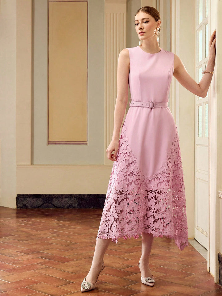 Rochie midi SHEIN, roz