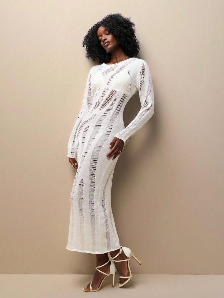 Rochie maxi SHEIN, alb