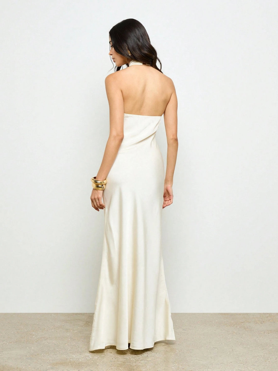 Rochie maxi SHEIN, crem