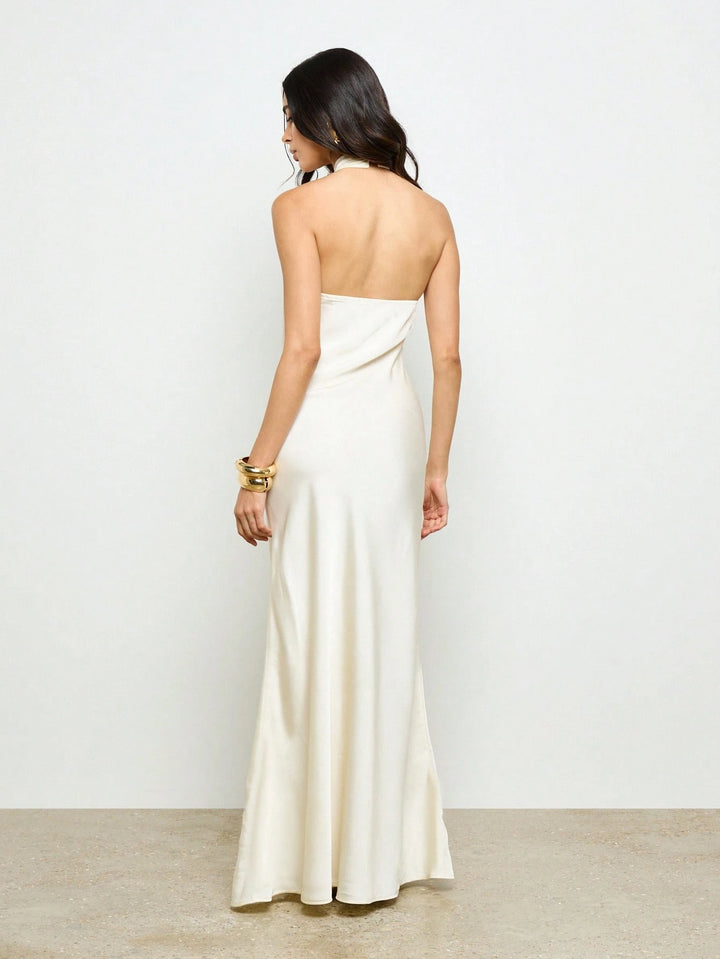 Rochie maxi SHEIN, crem