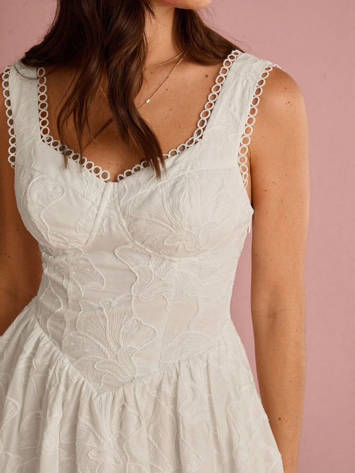 Rochie maxi SHEIN, crem