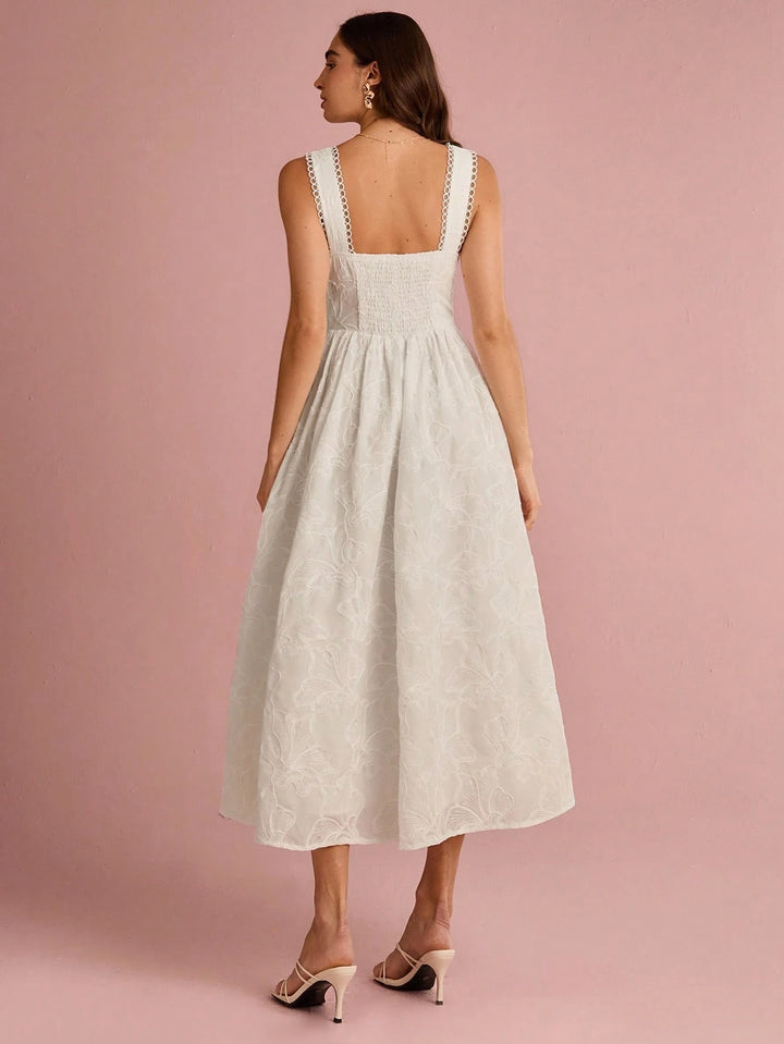 Rochie maxi SHEIN, crem