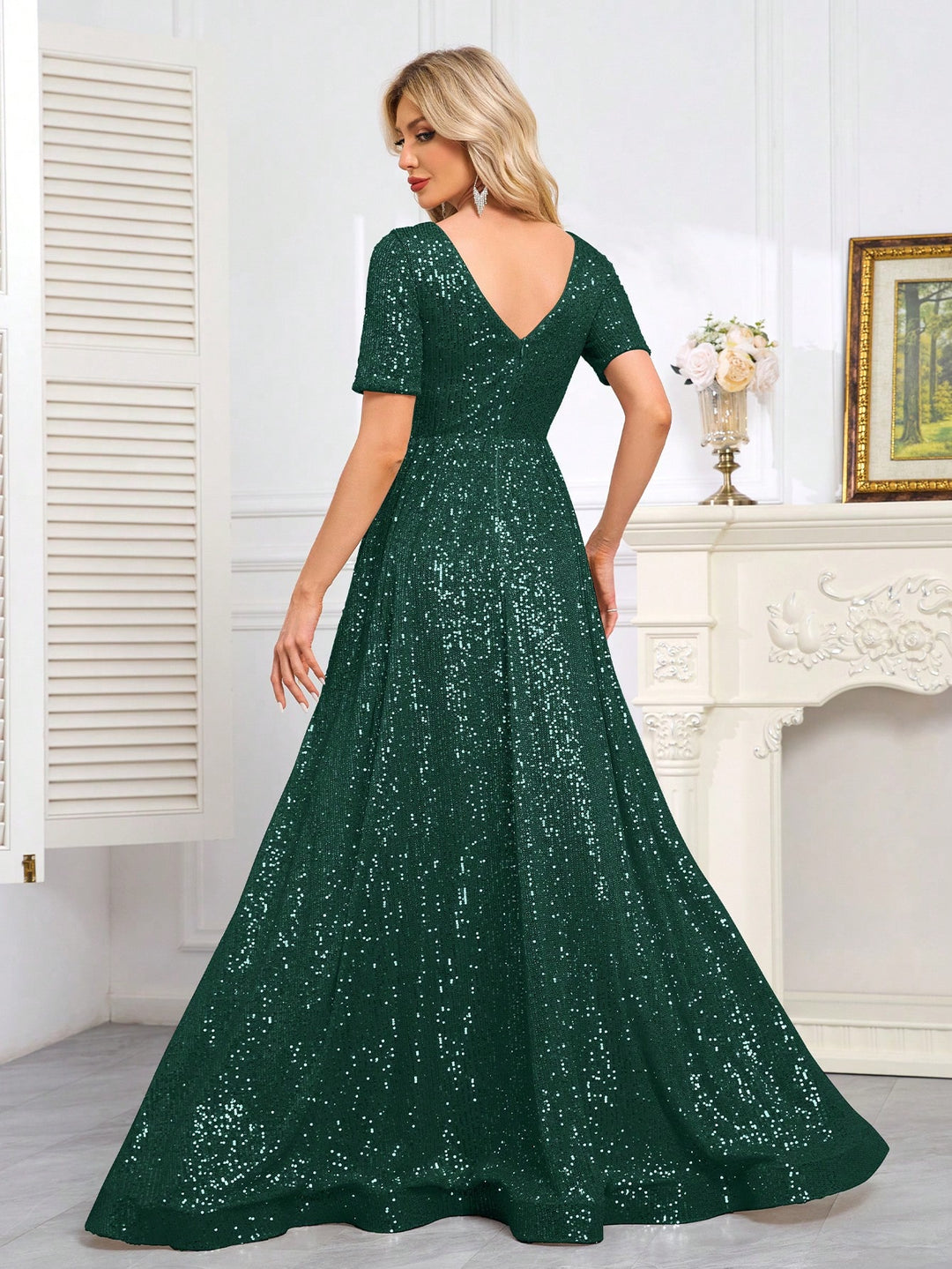 Rochie de ocazie SHEIN, verde