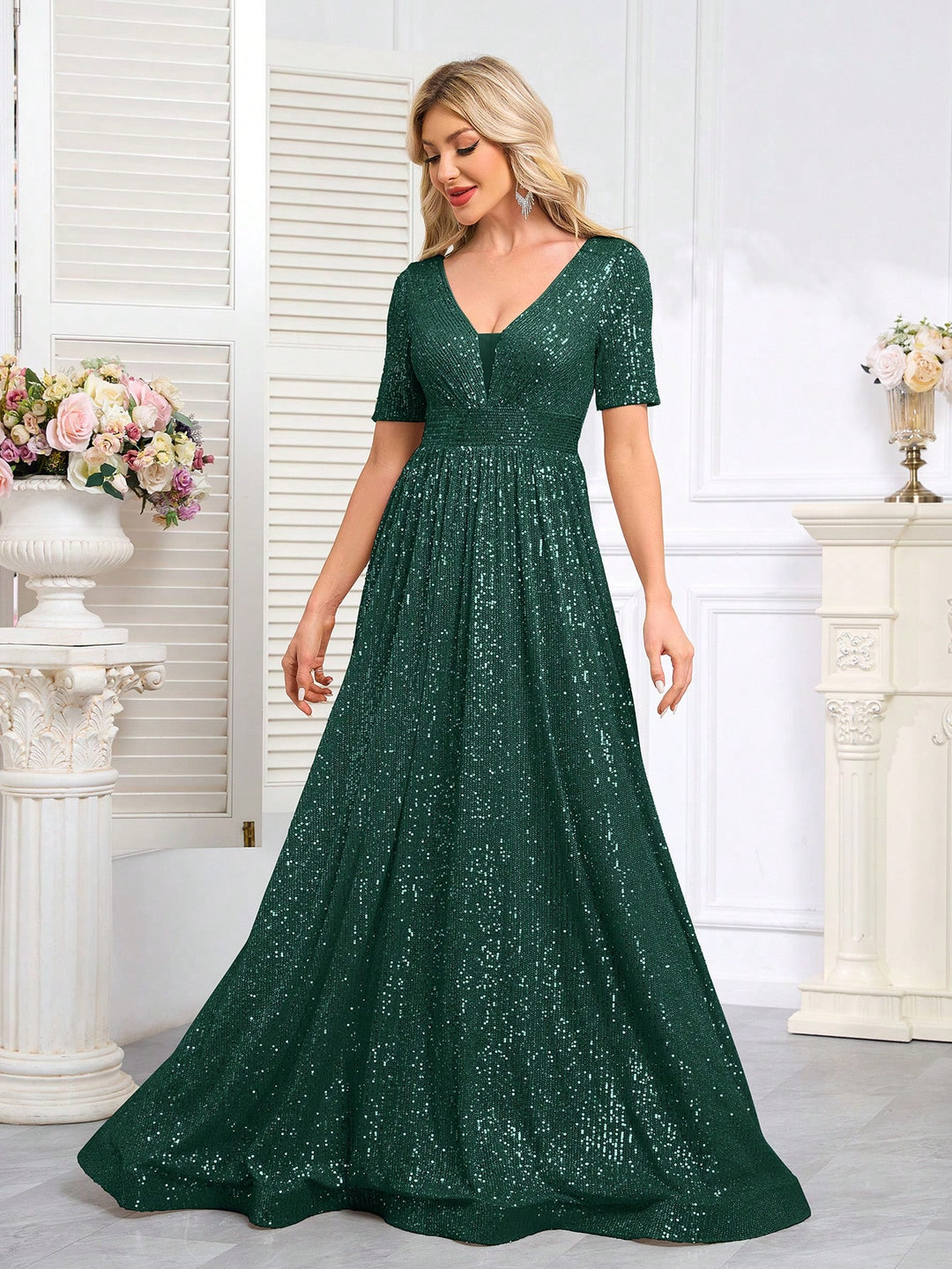 Rochie de ocazie SHEIN, verde