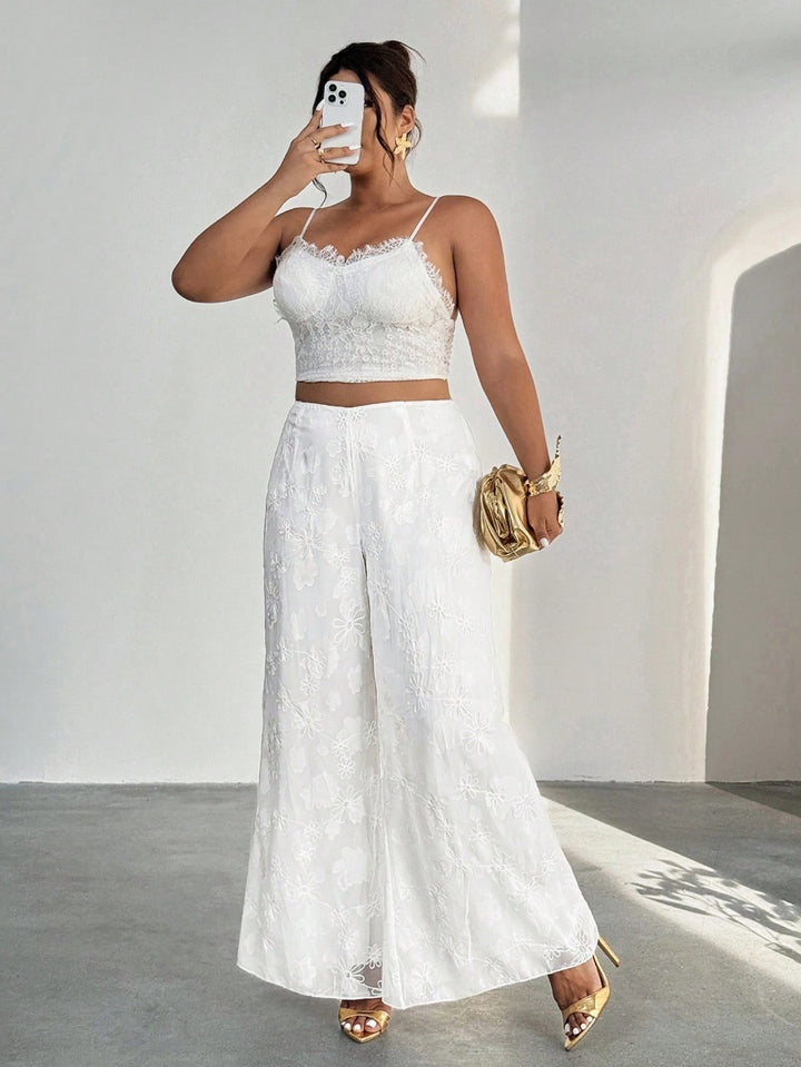 Pantaloni SHEIN, alb