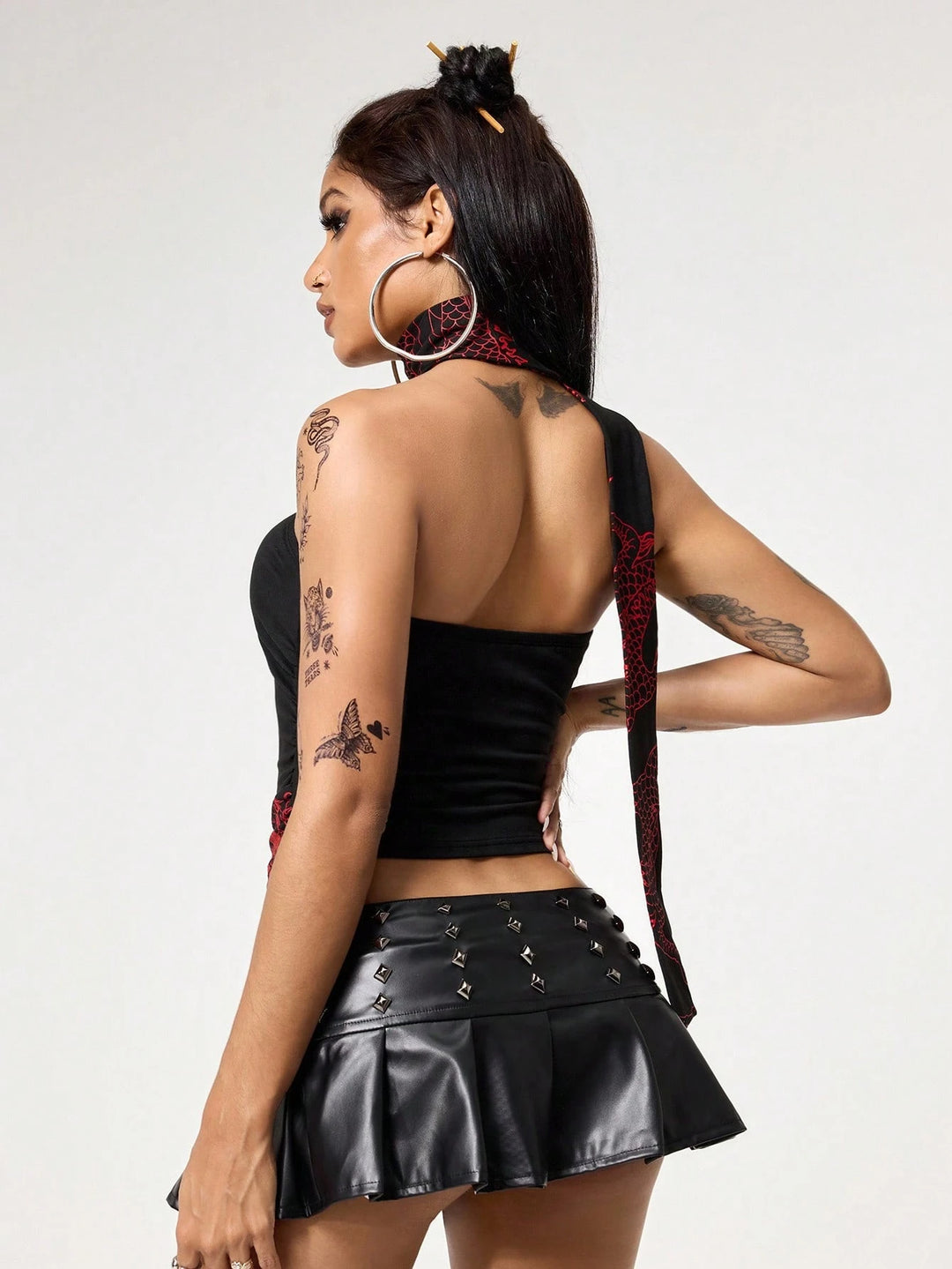 Top Romwe by Shein, negru