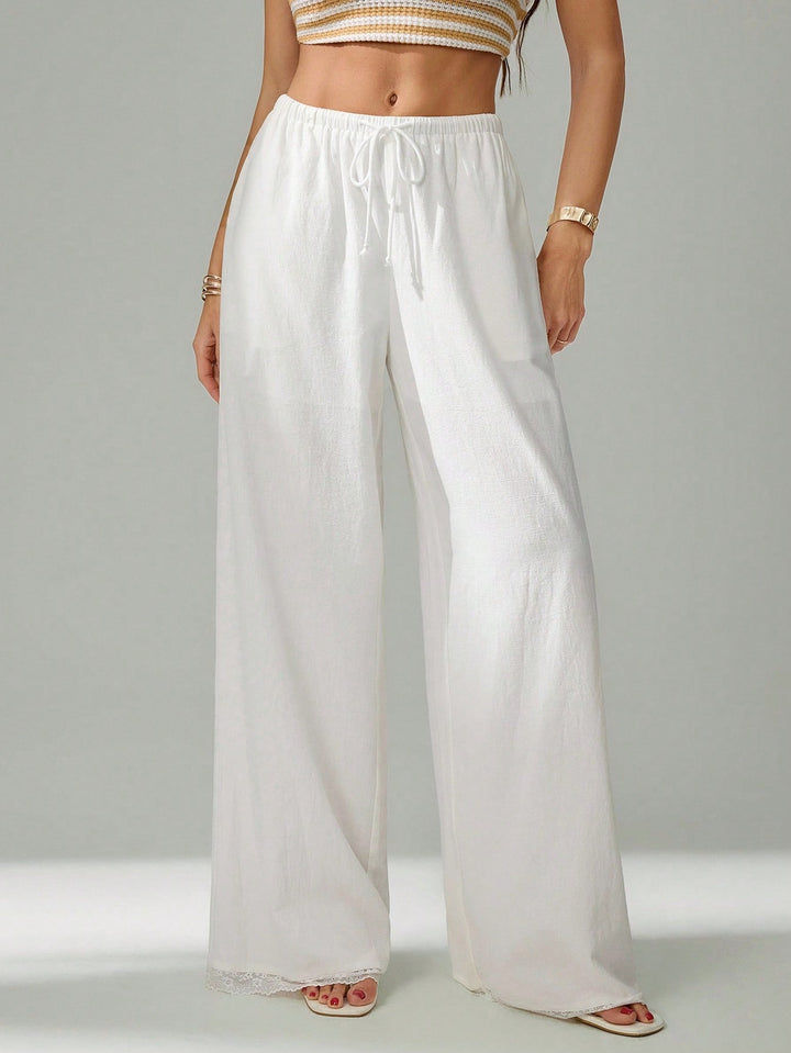 Pantaloni SHEIN, alb