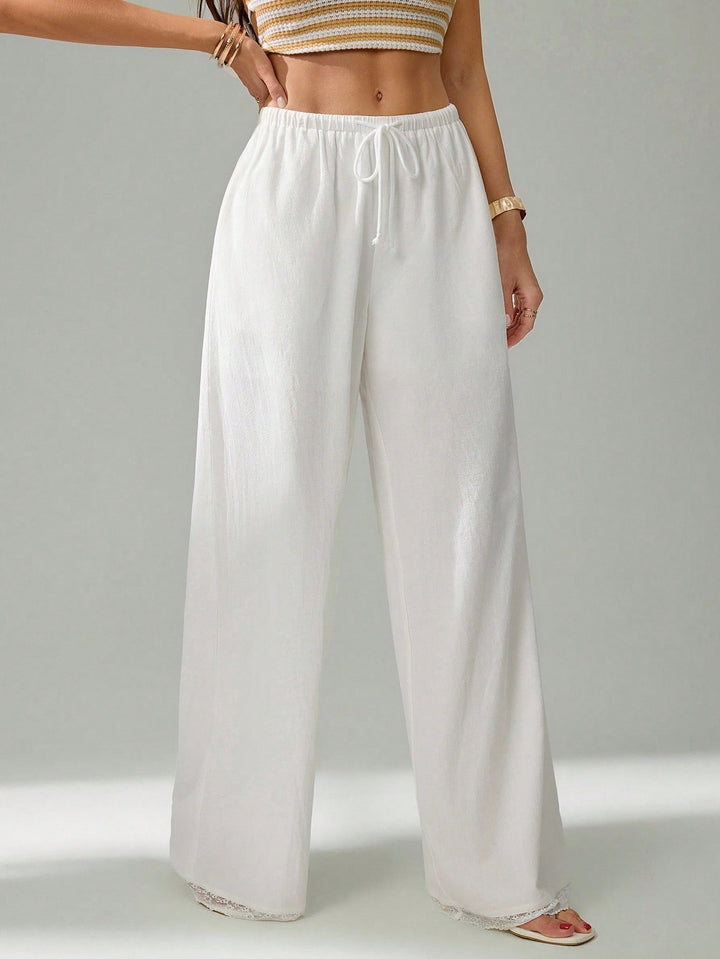 Pantaloni SHEIN, alb