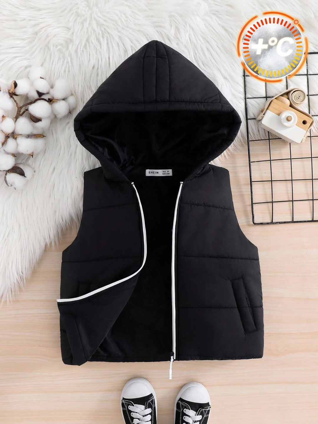 Vestă SHEIN, negru
