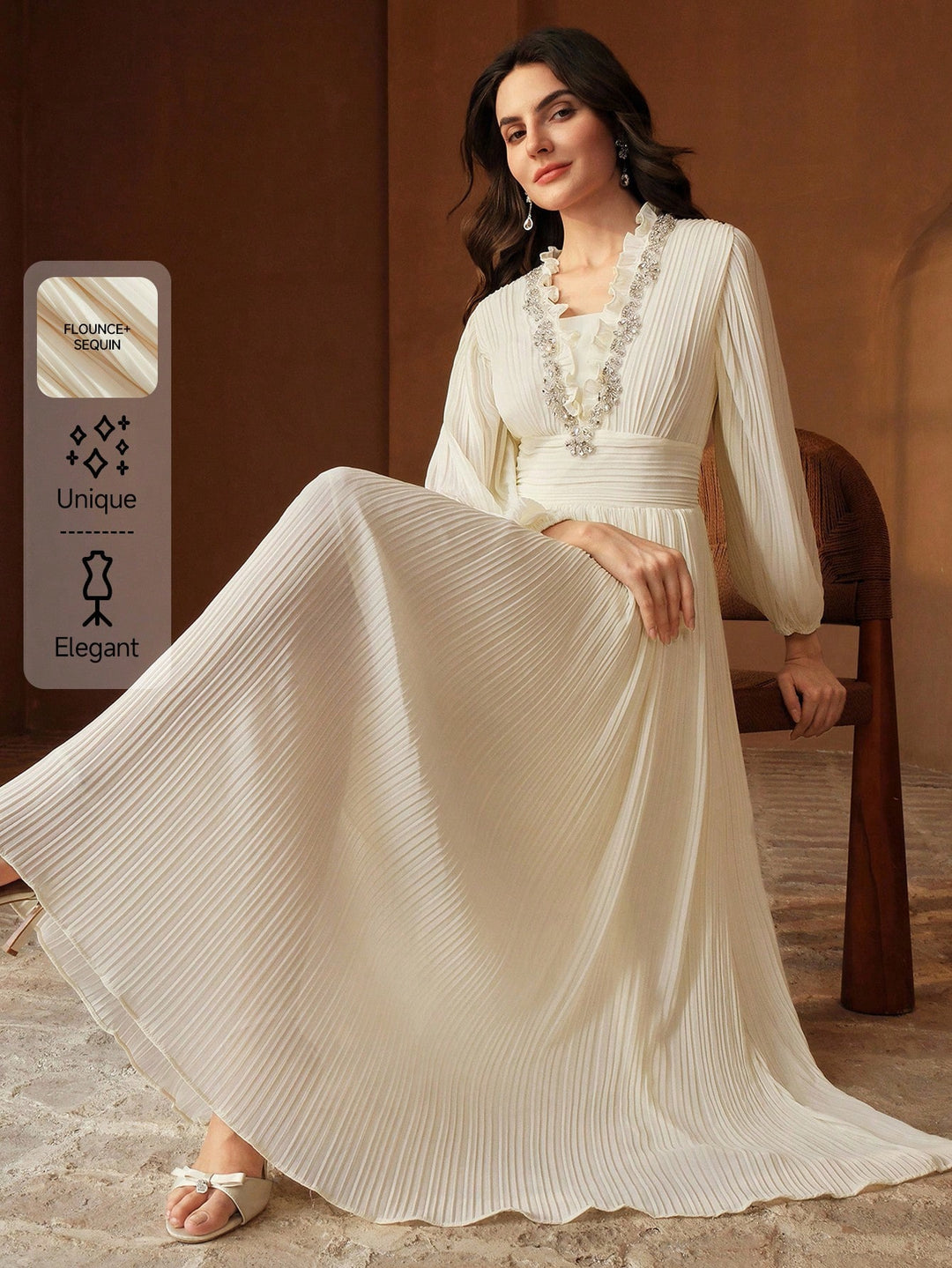 Rochie maxi SHEIN, portocaliu