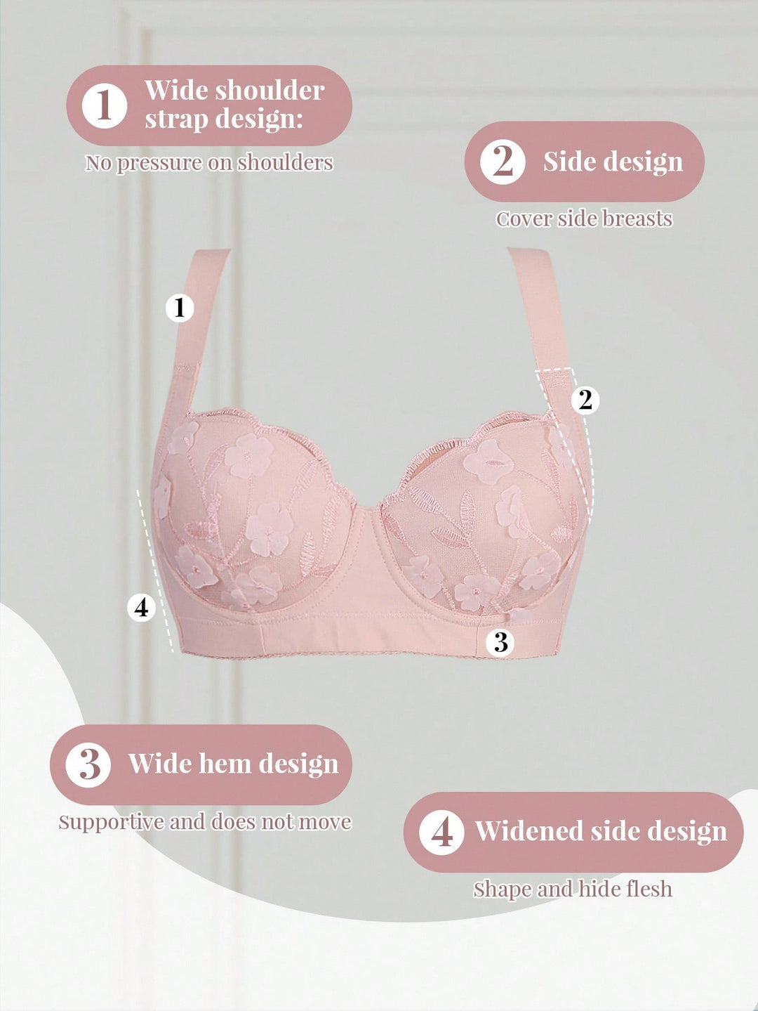 Sutien SHEIN, roz