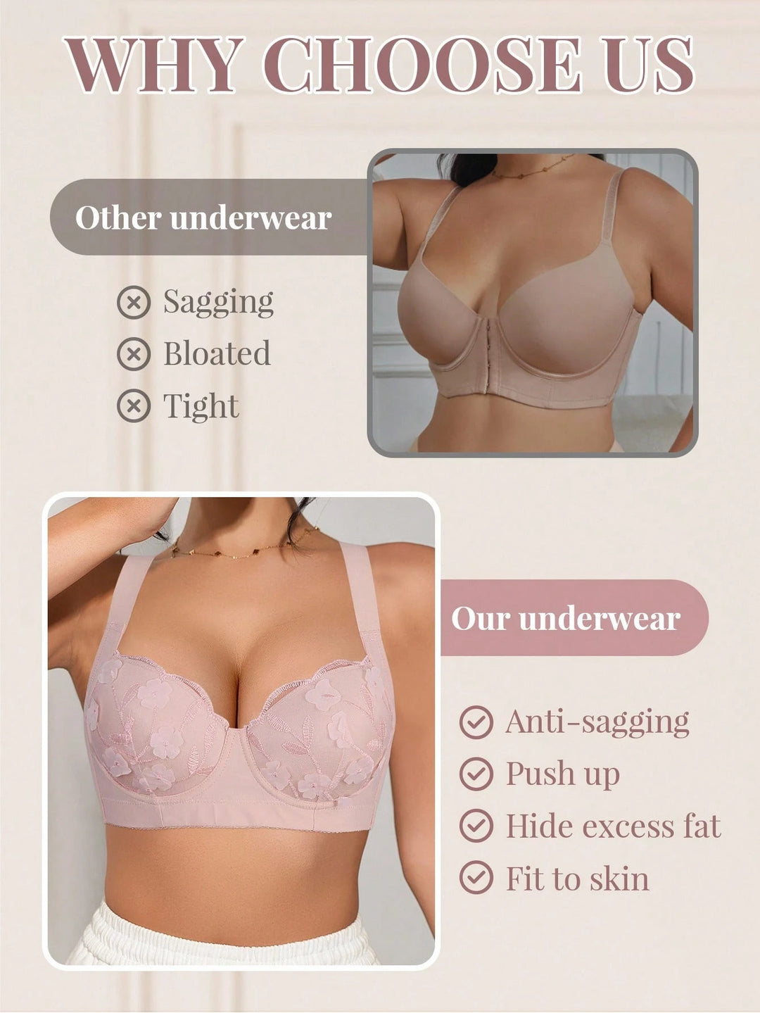 Sutien SHEIN, roz