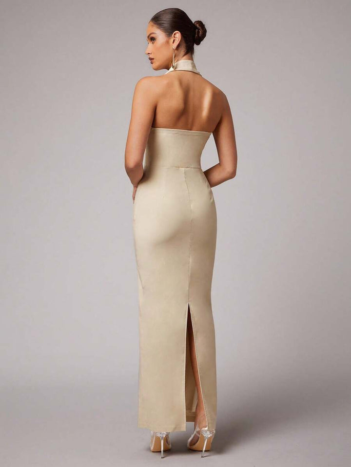 Rochie maxi SHEIN, bej