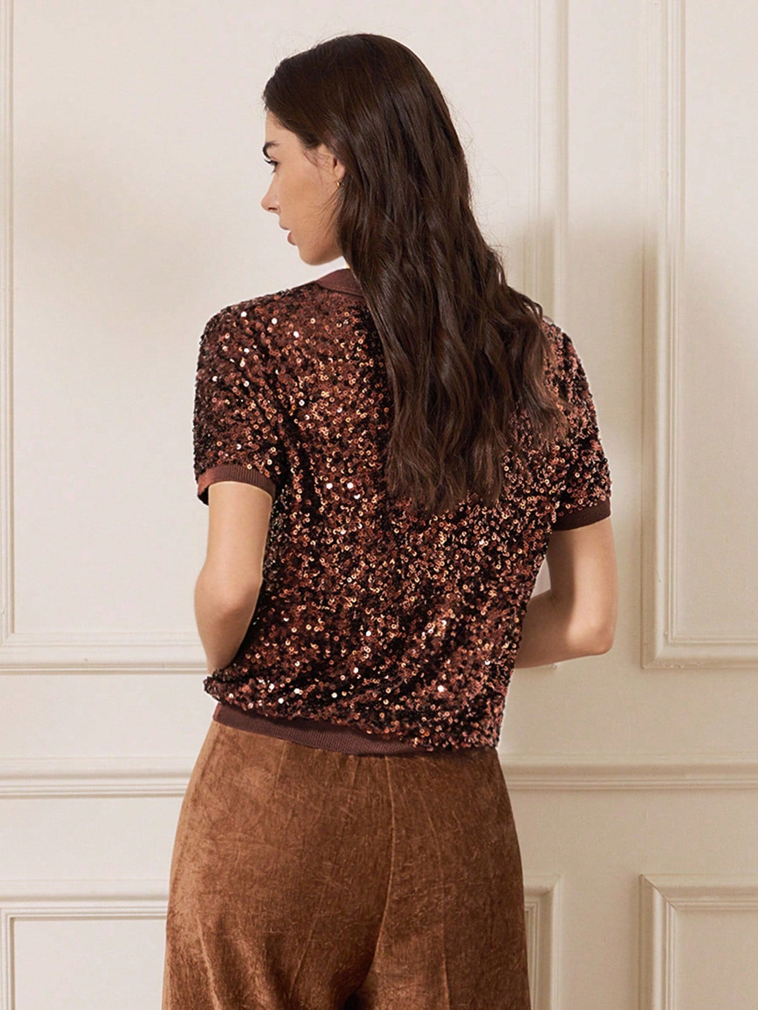 Cardigan SHEIN, maro