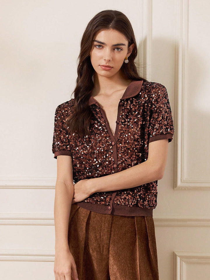 Cardigan SHEIN, maro