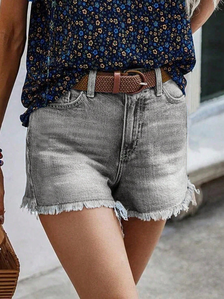 Pantaloni scurți de blugi SHEIN, gri