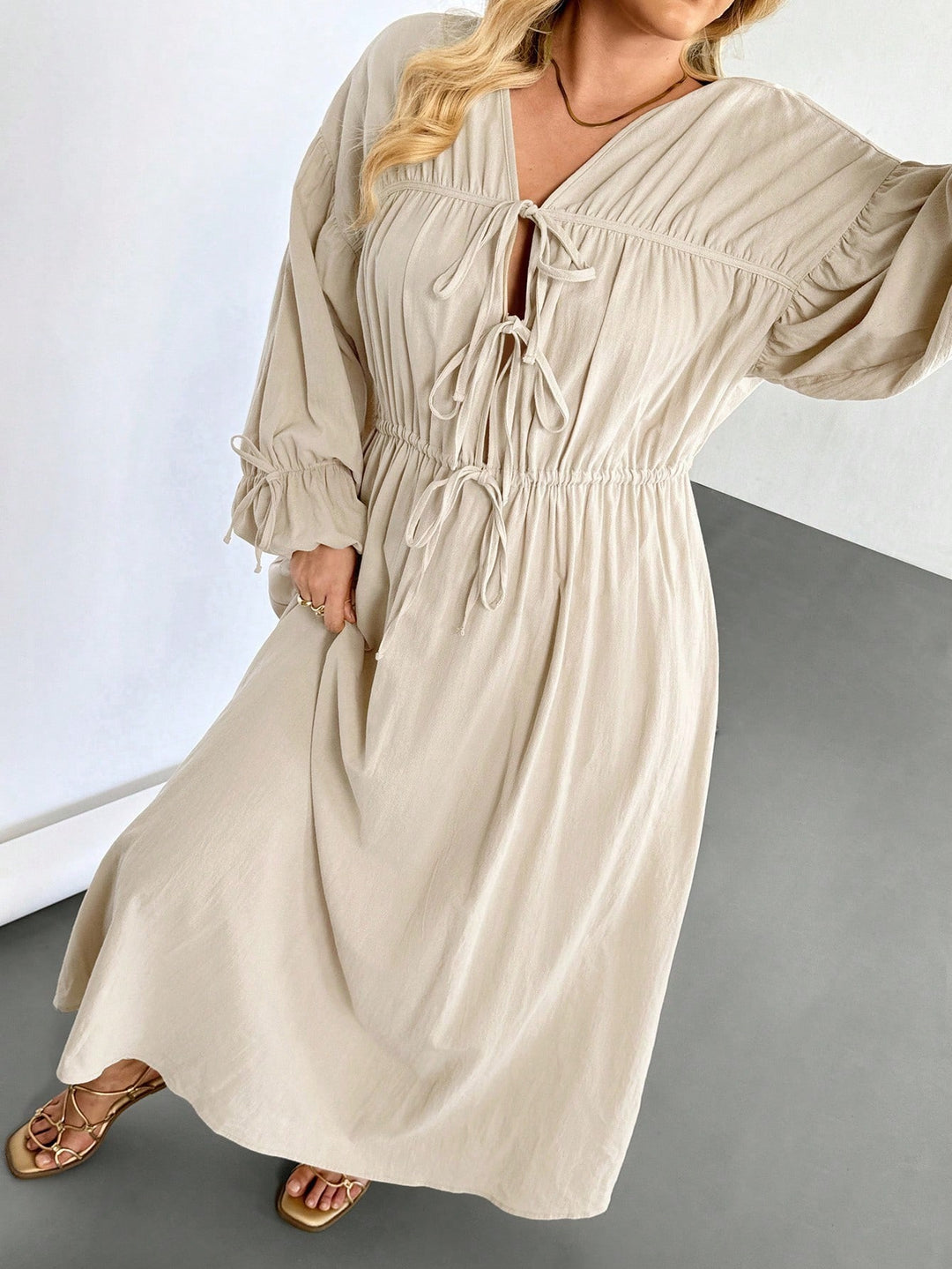 Rochie maxi SHEIN, bej