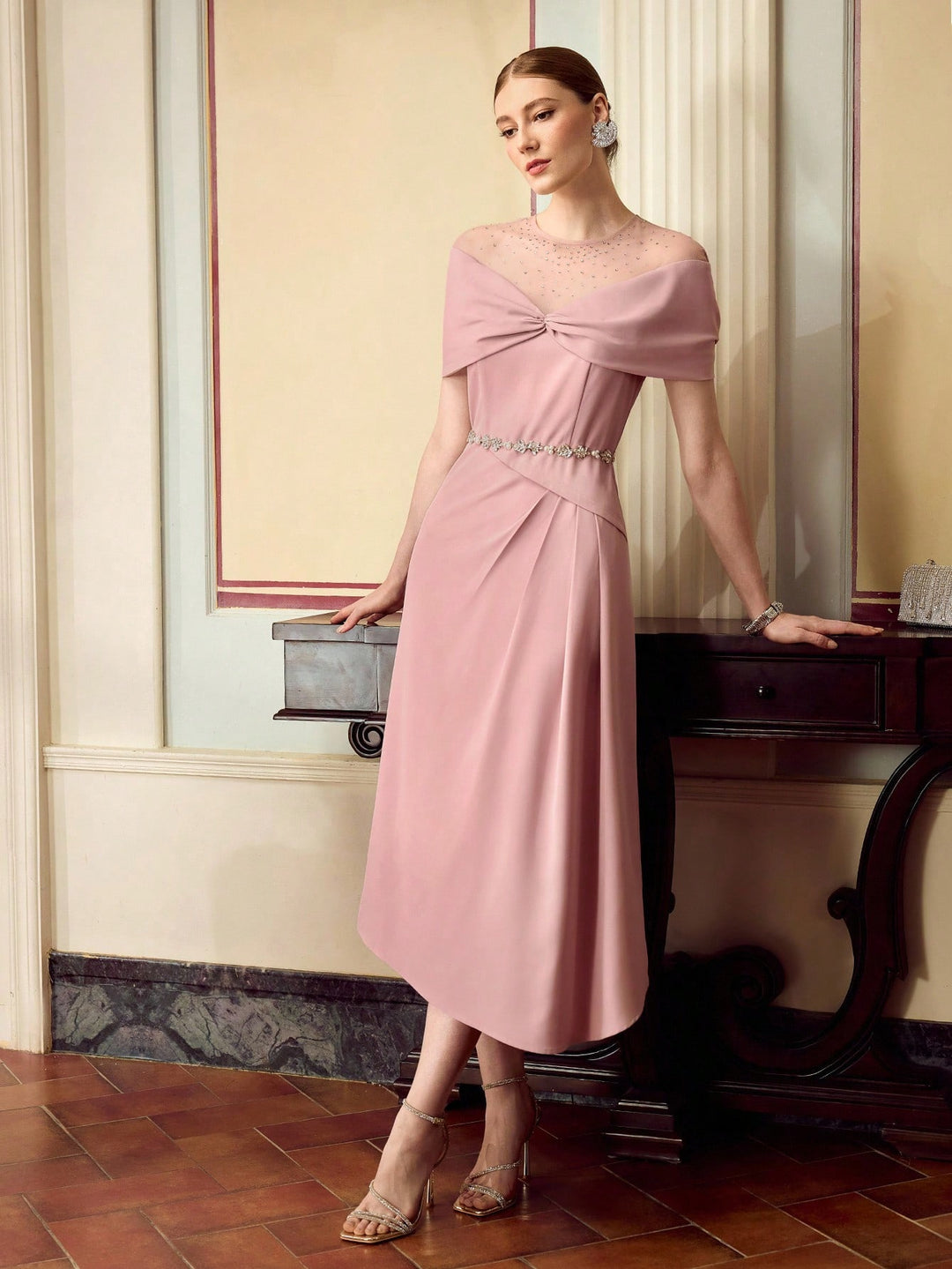 Rochie maxi SHEIN, roz