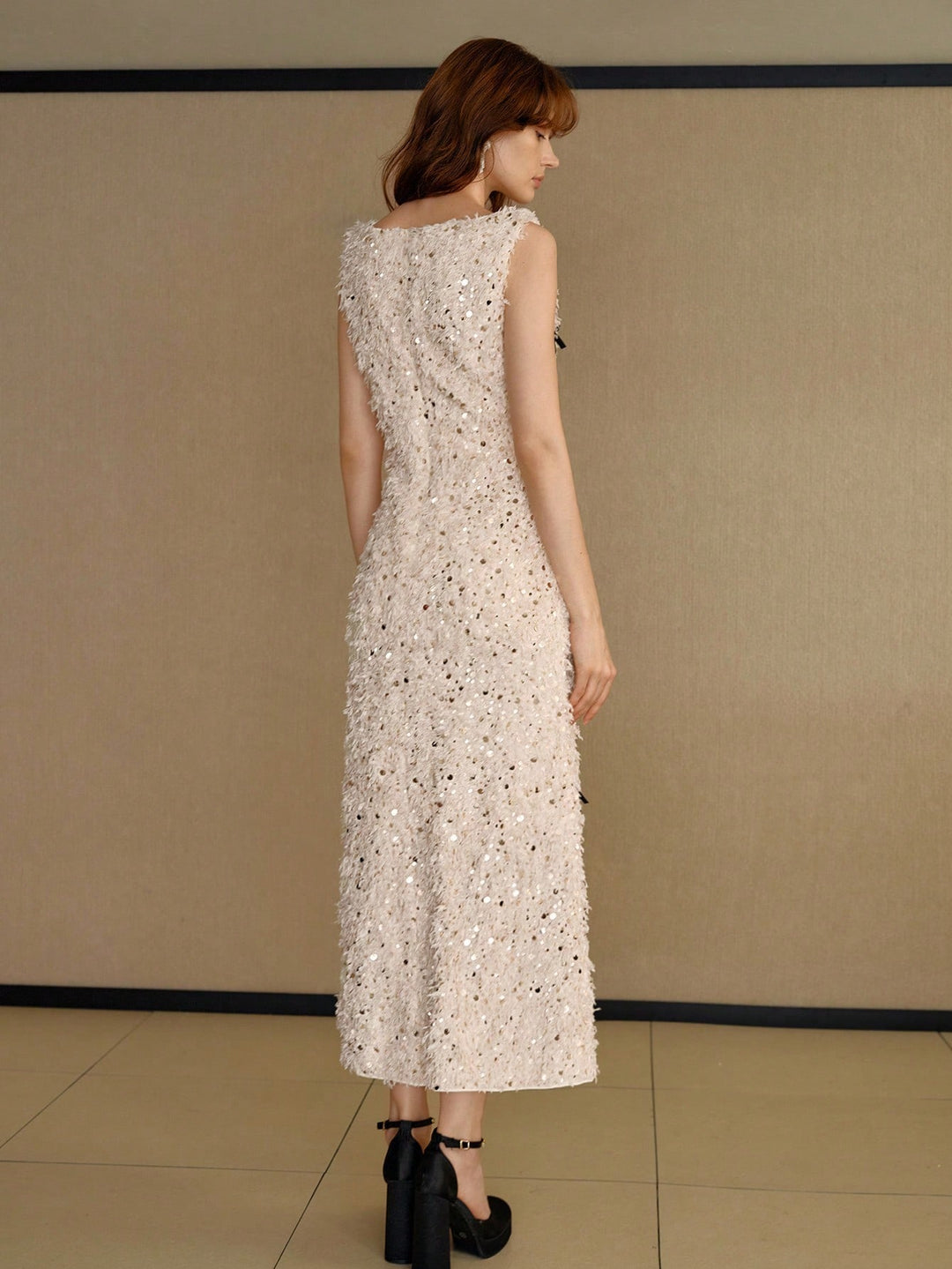 Rochie midi SHEIN, bej
