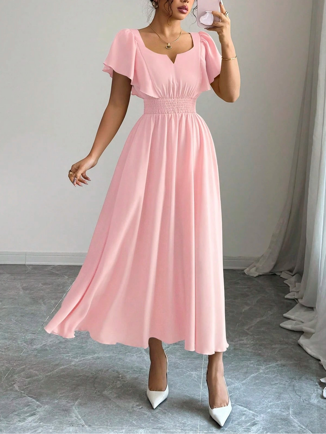SHEIN Maxi ruha, rózsaszín