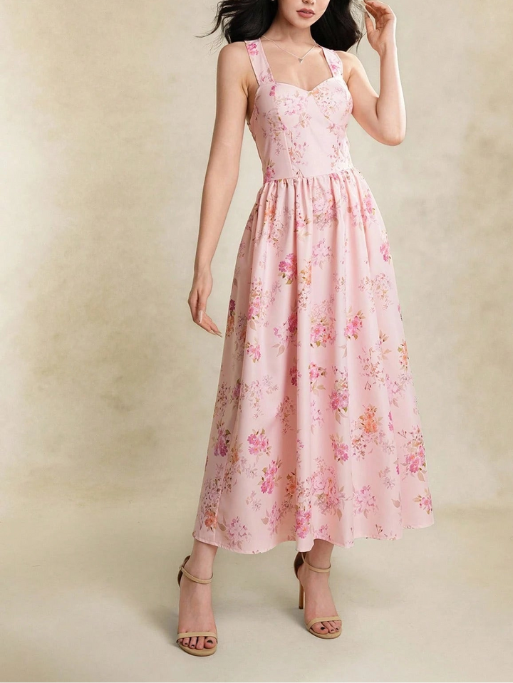 Rochie maxi SHEIN, roz