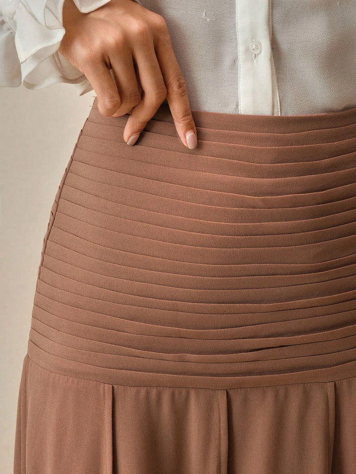 Fustă maxi Shein, maro