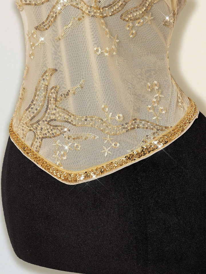 Top SHEIN, auriu