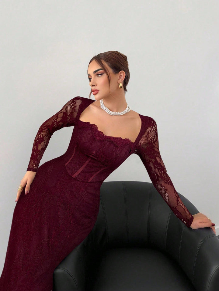 Rochie de ocazie SHEIN, vișiniu