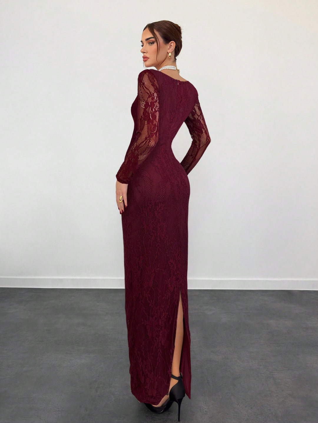 Rochie de ocazie SHEIN, vișiniu