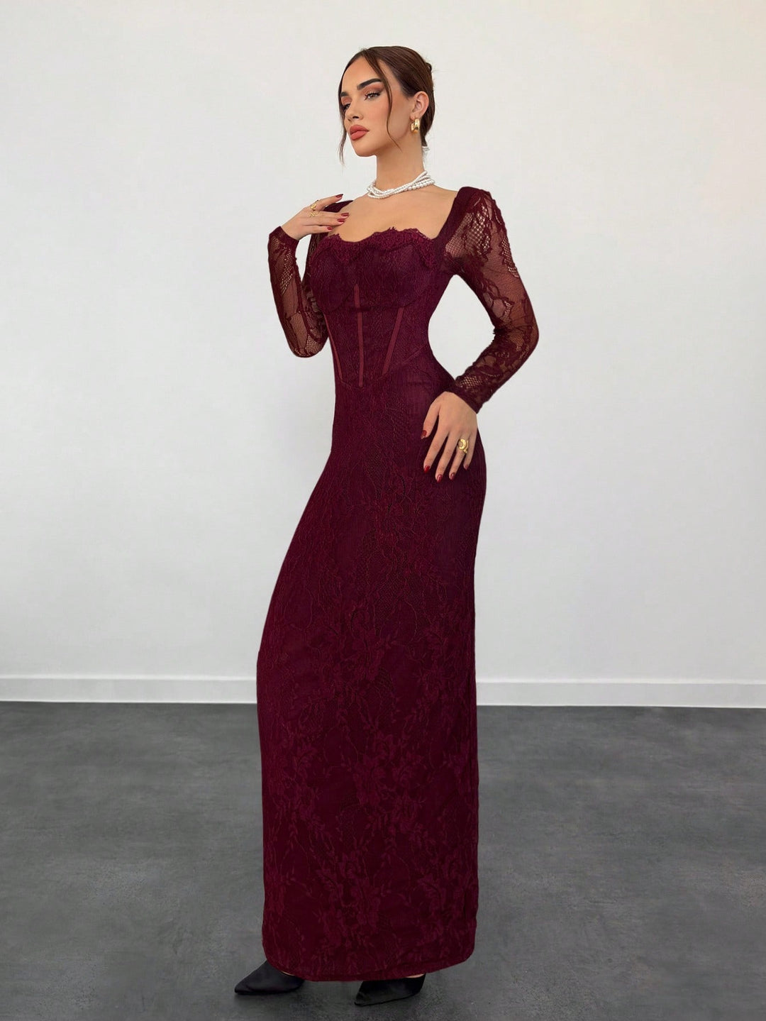 Rochie de ocazie SHEIN, vișiniu