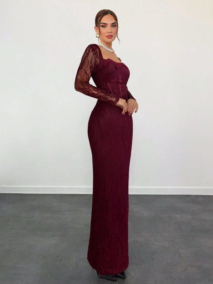 Rochie de ocazie SHEIN, vișiniu