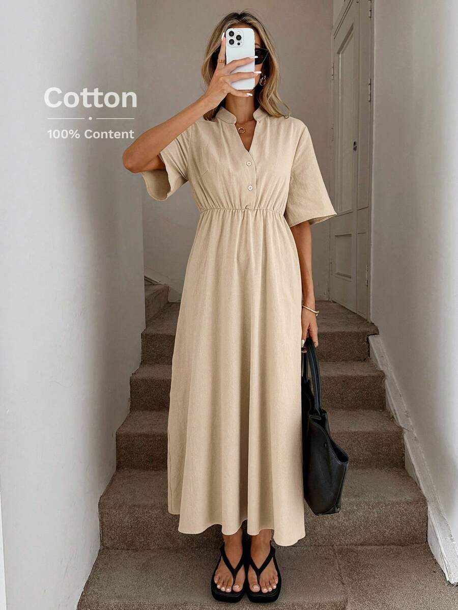 Rochie maxi SHEIN, bej