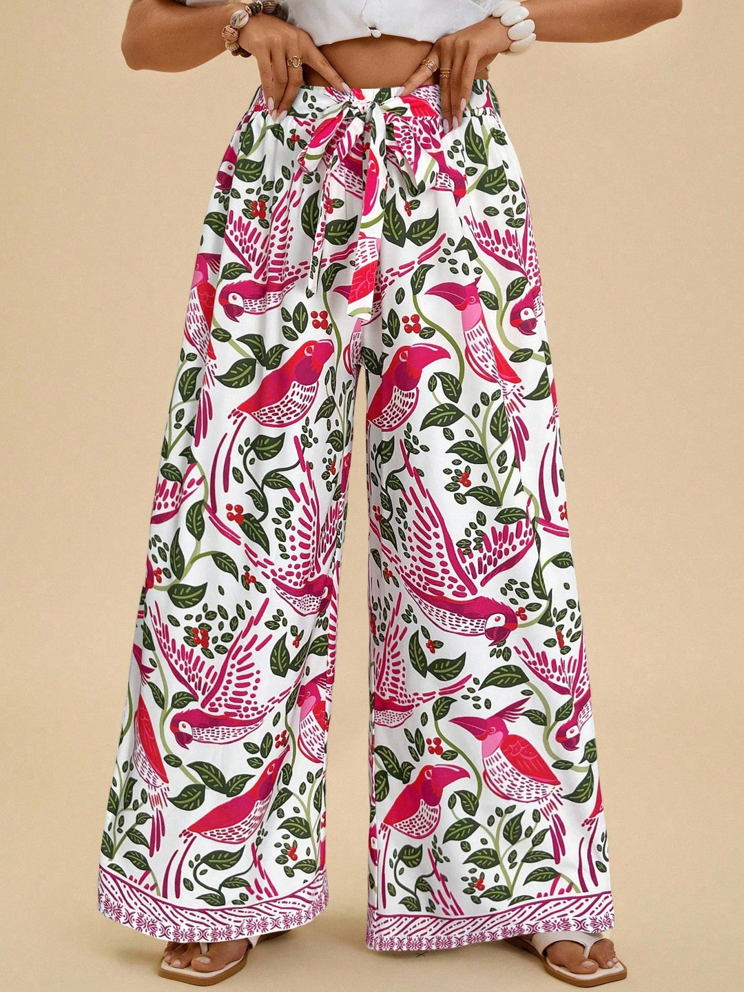 Pantaloni SHEIN, alb