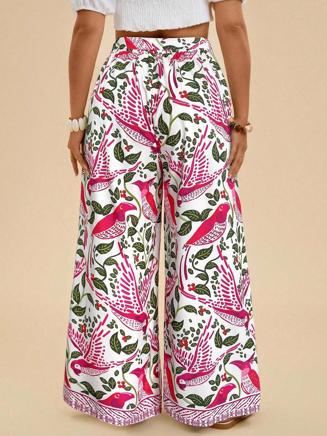 Pantaloni SHEIN, alb