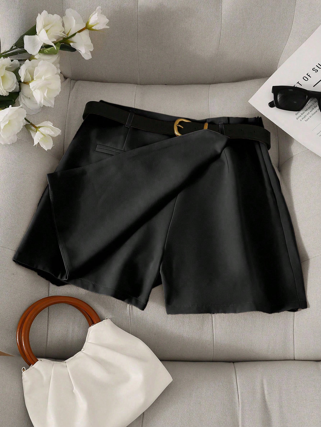 Fustă pantalon SHEIN, negru