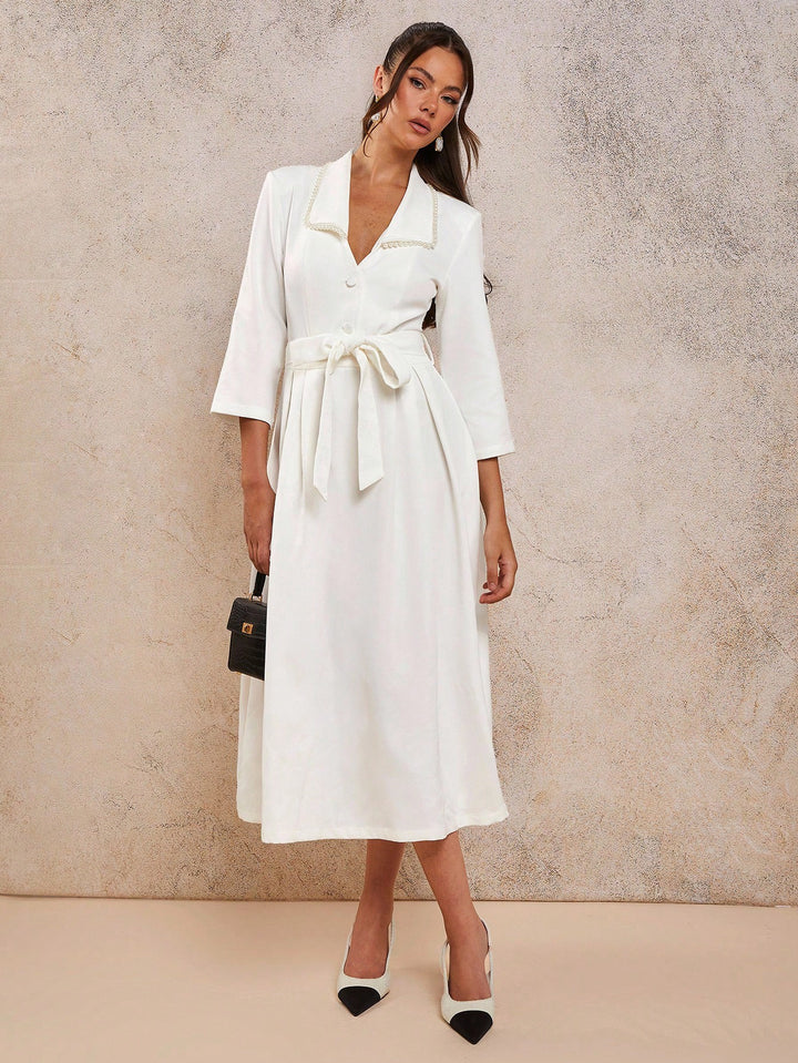 Rochie midi SHEIN, alb