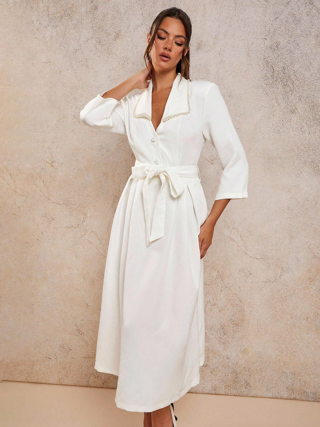 Rochie midi SHEIN, alb