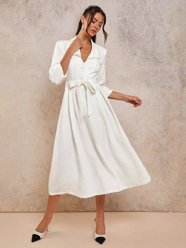 Rochie midi SHEIN, alb