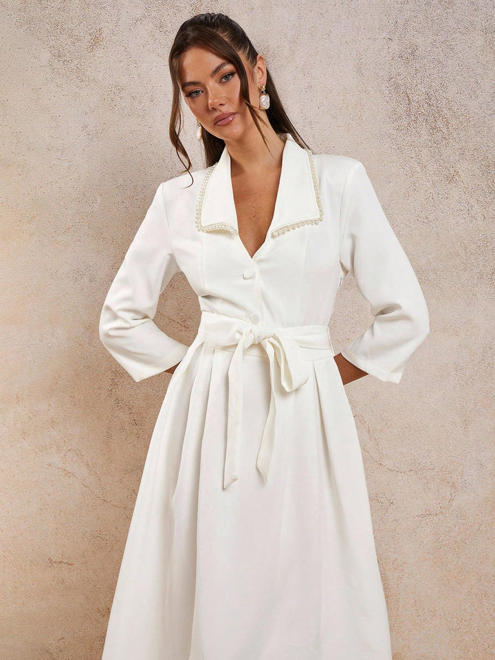 Rochie midi SHEIN, alb