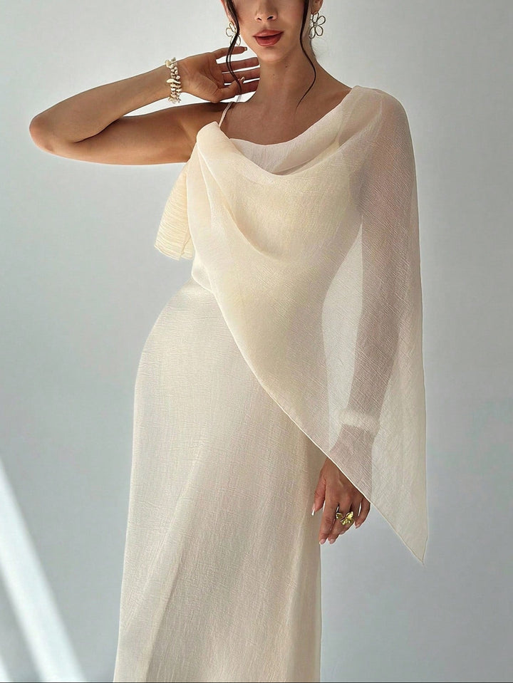 Rochie maxi Shein, crem