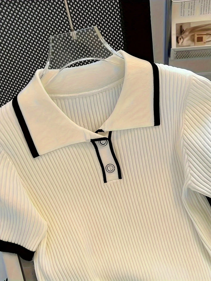 Tricou polo SHEIN, alb