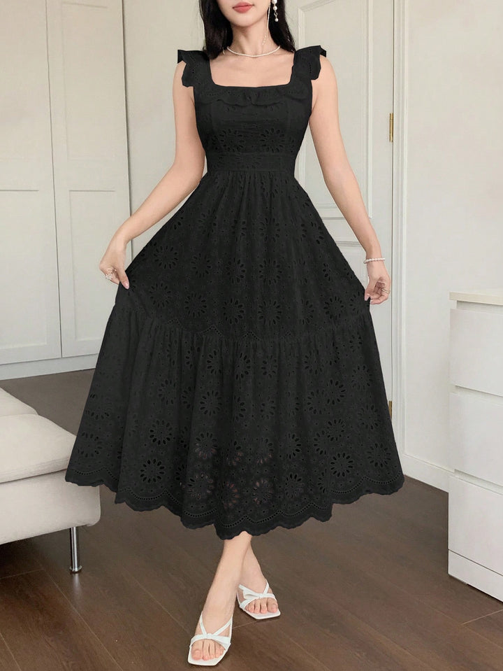 Shein maxi ruha, fekete