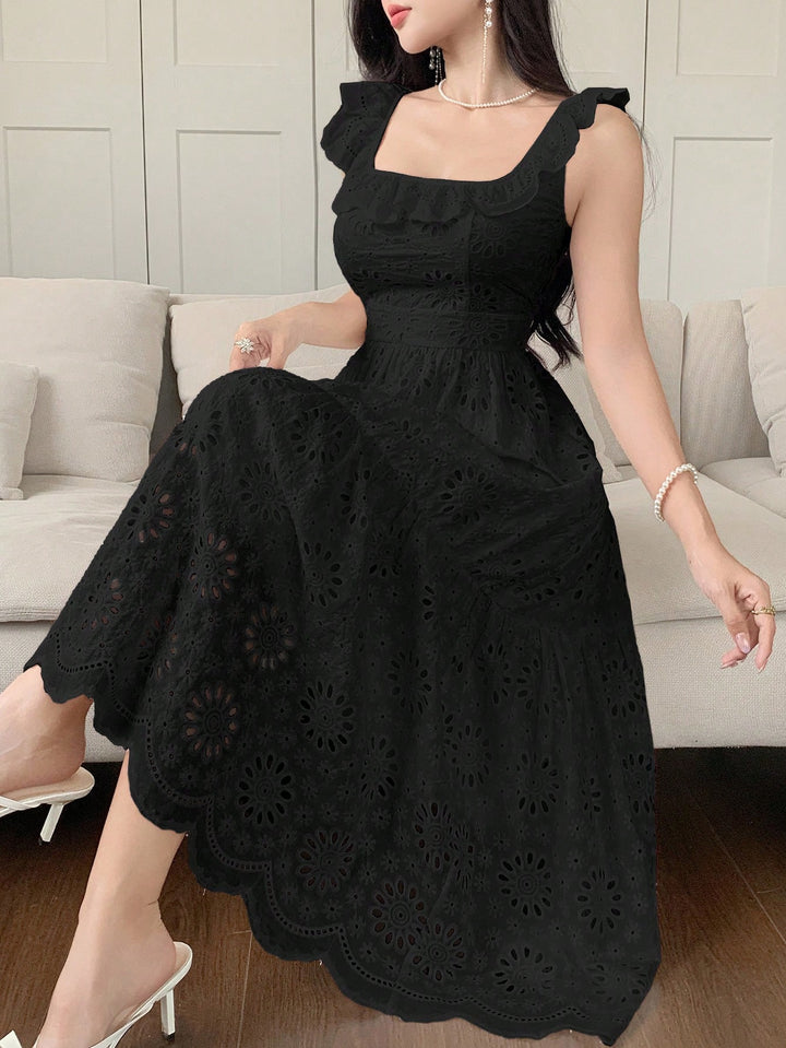 Shein maxi ruha, fekete