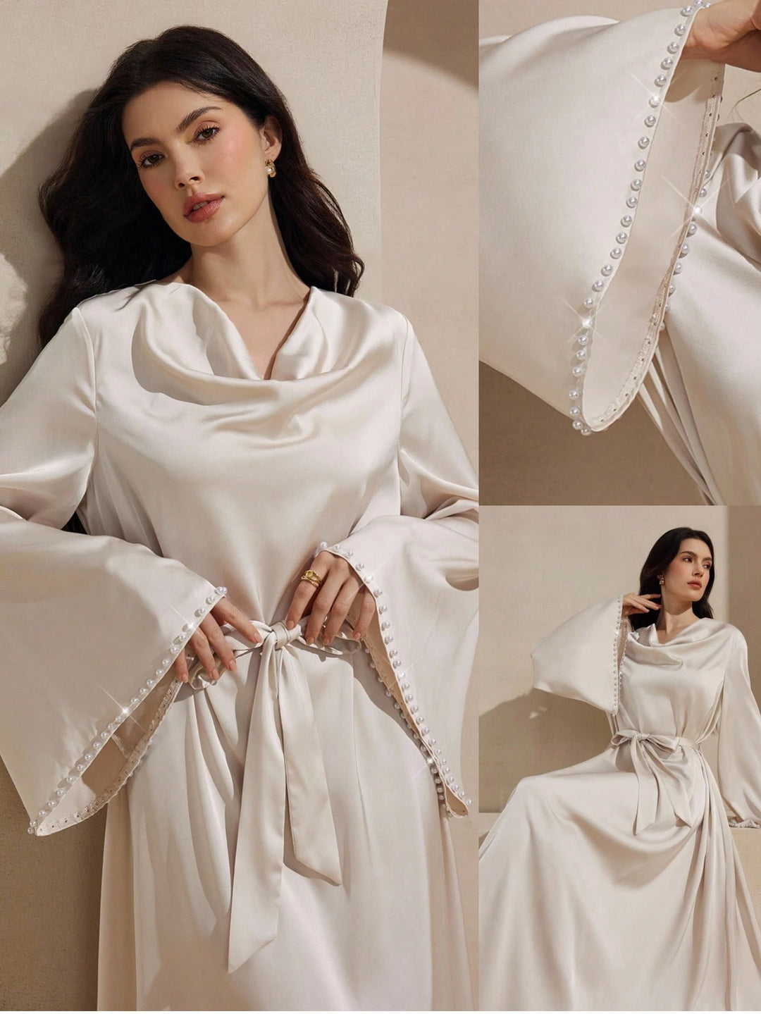 Rochie maxi SHEIN, bej
