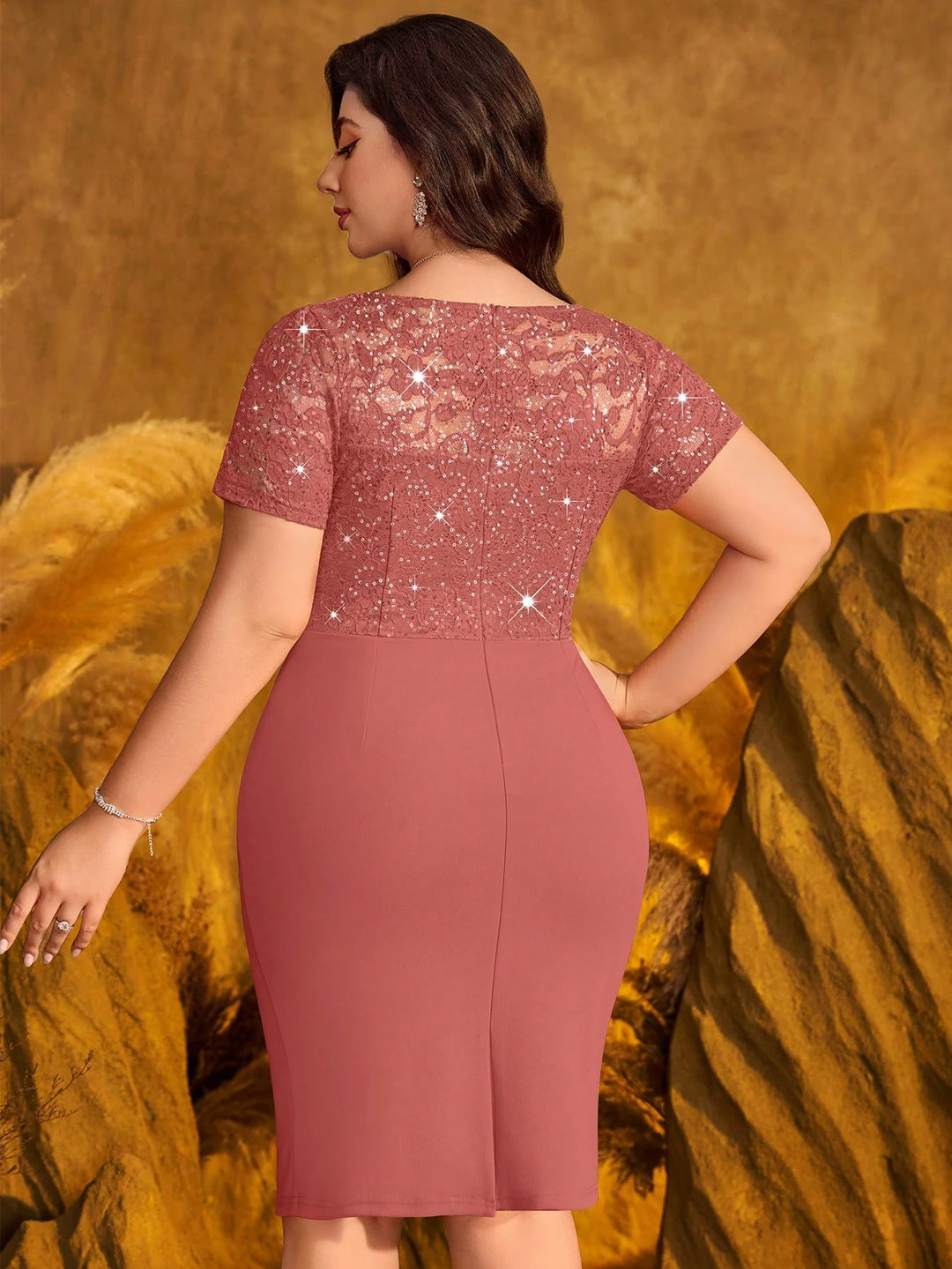 Rochie de ocazie SHEIN, roz