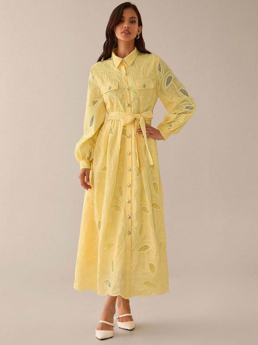 Rochie maxi SHEIN, galben