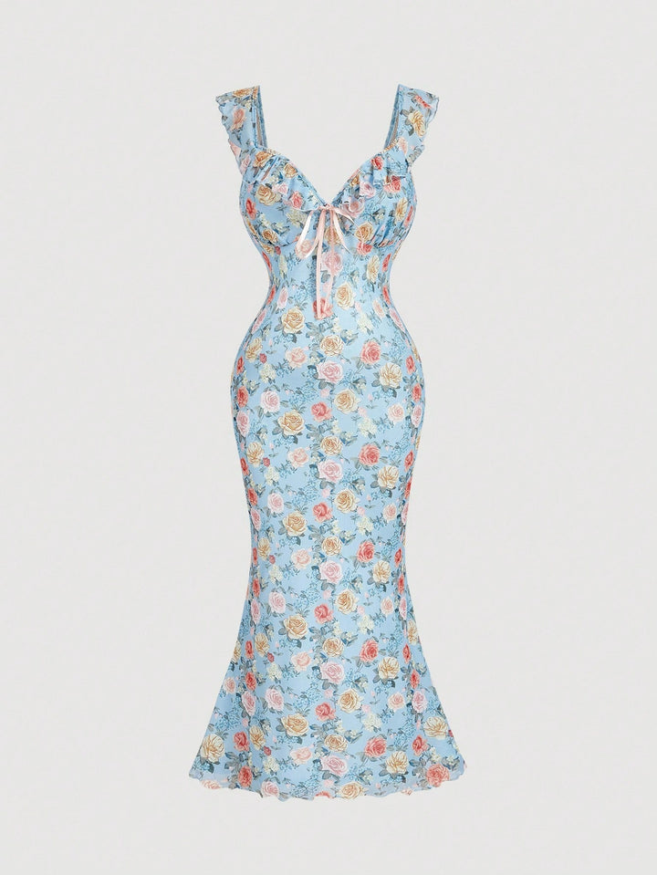 Rochie midi SHEIN, albastru